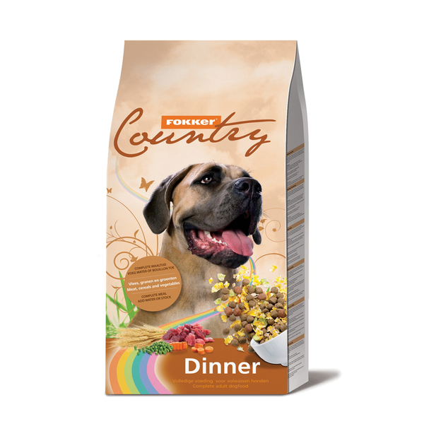 Afbeelding Fokker Country Dinner hondenvoer 15 kg door Petsplace.nl