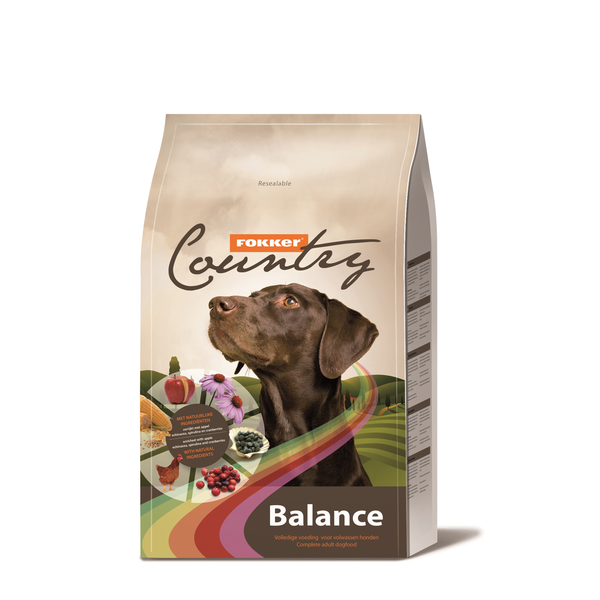 Afbeelding Fokker Country Balance Gevogelte - Hondenvoer - 2.5 kg door Petsplace.nl