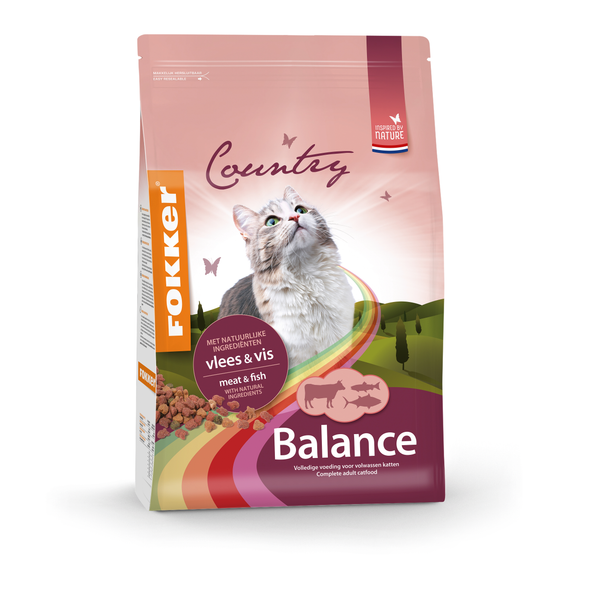 Afbeelding Fokker Country Balance Meat & Fish kattenvoer 2,5 kg door Petsplace.nl