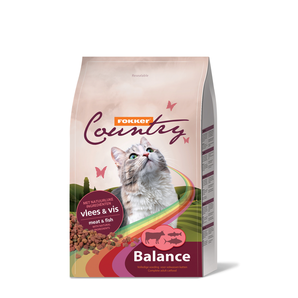 Afbeelding Fokker Country Balance Meat & Fish kattenvoer 10 kg door Petsplace.nl