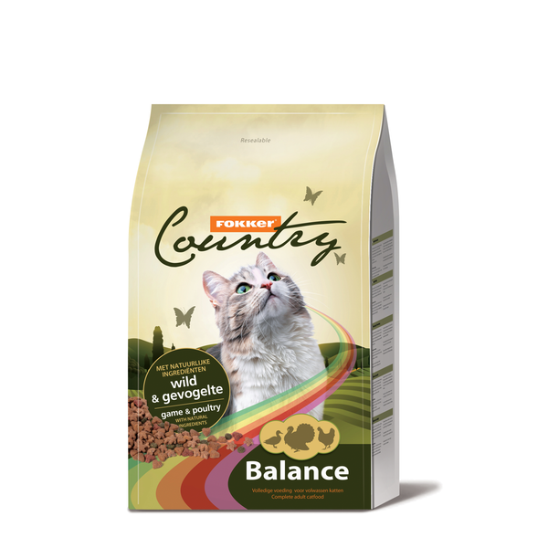 Fokker Country Balance Wild & Gevogelte kattenvoer TIJDELIJKE ACTIE 10 kg