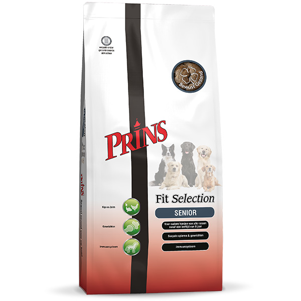 Afbeelding Prins Fit Selection Senior hondenvoer 15 kg door Petsplace.nl