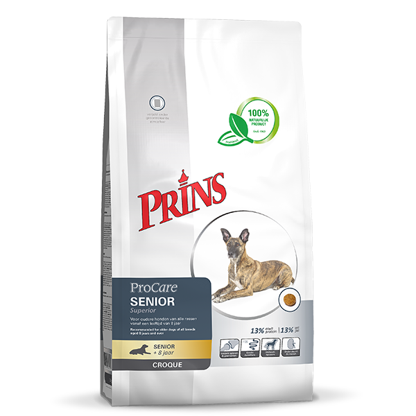 Prins Procare Senior Croque Superior Gevogelte&Vlees - Hondenvoer - 10 kg