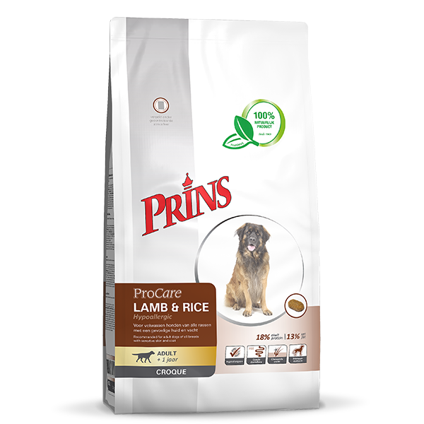 Prins ProCare Croque Lam & Rijst Hypo-Allergic hondenvoer 10 kg