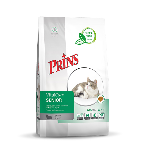 Afbeelding Prins VitalCare Senior kattenvoer 5 kg door Petsplace.nl