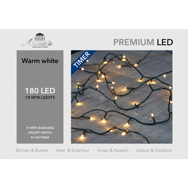 Afbeelding CoenBakker Kerstverlichting buiten 180 lampjes warm wit door Petsplace.nl