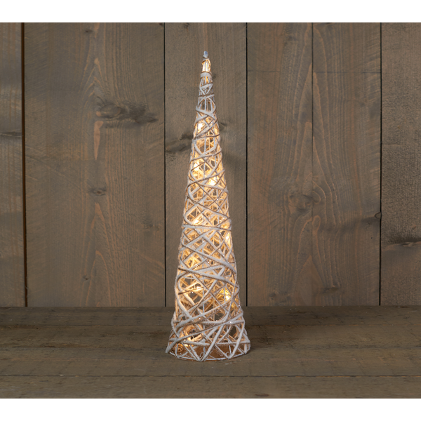 Afbeelding Anna's Collection Batterijverlichting jute kegel 60 cm warm wit door Petsplace.nl