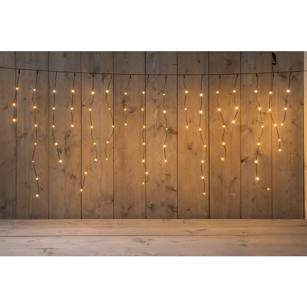 Afbeelding Cbd Icicle Lights Zwart - Kerstverlichting - 1.8 m Classic Warm 90 led door Petsplace.nl