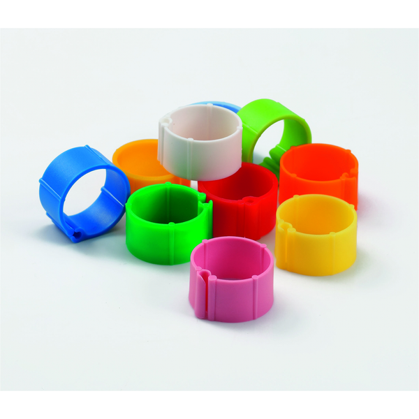 Afbeelding Fauna Plastic Kippen-Clickring - Broeden - 16 mm Assorti 100 stuks door Petsplace.nl