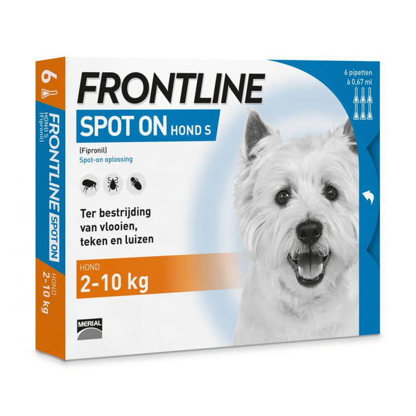 Afbeelding Frontline Spot on Hond S 6 pipetten door Petsplace.nl