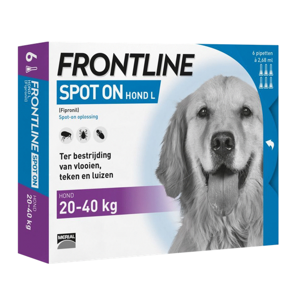 Frontline Spot On 3 Large Hond Large Anti vlooien en tekenmiddel 6 pip
