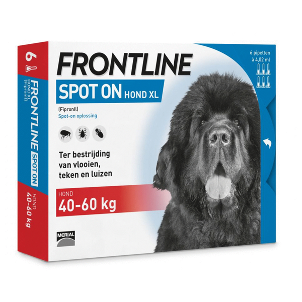 Frontline Spot On 4 Xlarge Hond Xlarge - Anti vlooien en tekenmiddel - 6 pip