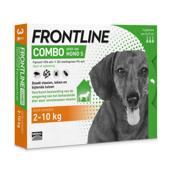 Afbeelding Frontline Combo Spot-On Hond S 3 pipetten door Petsplace.nl
