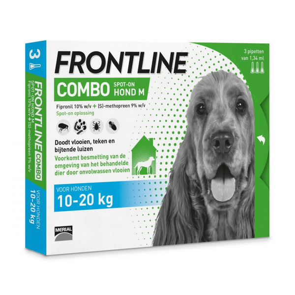 Afbeelding Frontline Combo Spot-On Hond M 3 pipetten door Petsplace.nl
