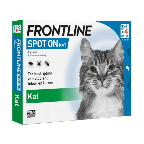 Frontline Spot On Kat Anti vlooien en tekenmiddel 4 pip