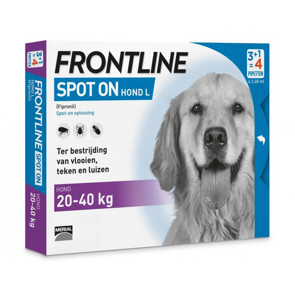 Afbeelding Frontline Spot on Hond L 4 pipetten door Petsplace.nl