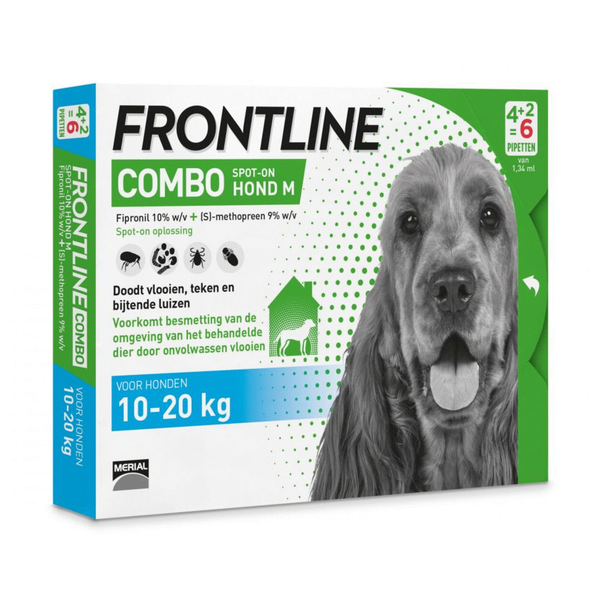 Afbeelding Frontline Combo Spot-On Hond M 6 pipetten door Petsplace.nl