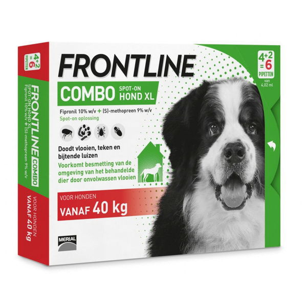 Frontline Combo Spot On 4 Xlarge Hond Xlarge - Anti vlooien en tekenmiddel - 4+2 pip