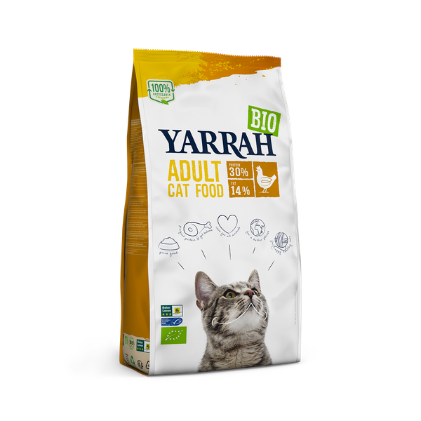 Afbeelding Yarrah Biologisch Adult Kip - Kattenvoer - 2.4 kg door Petsplace.nl