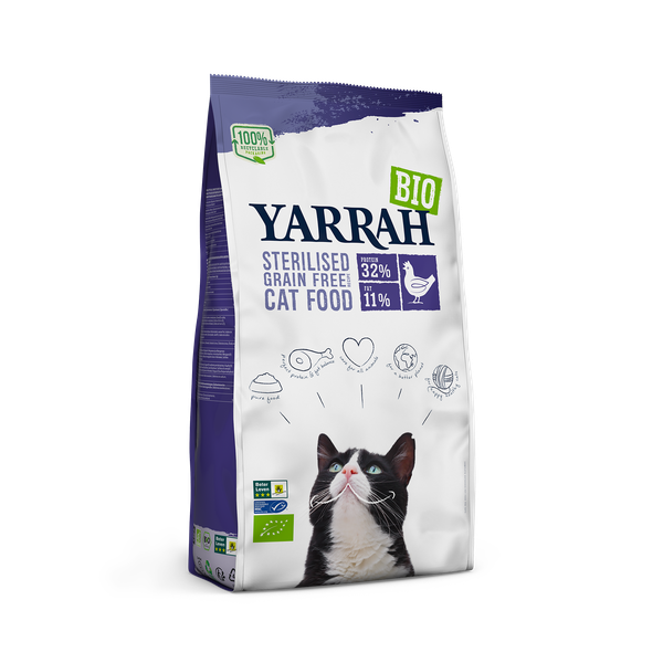 Yarrah Biologisch Grain-Free Gesteriliseerd - Kattenvoer - 700 g