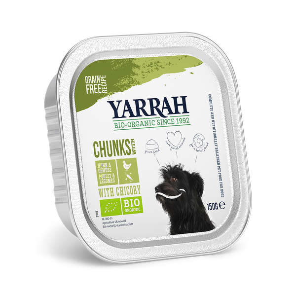 Yarrah Bio Hondenvoer Brokjes In Saus - Hondenvoer - Kip Groente 150 g