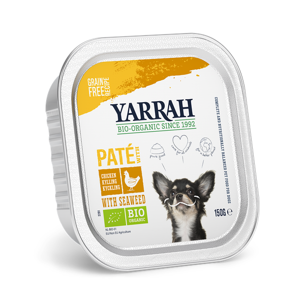 Afbeelding Yarrah Bio Alu Pate Graanvrij 150 g - Hondenvoer - Kip&Zeewier door Petsplace.nl