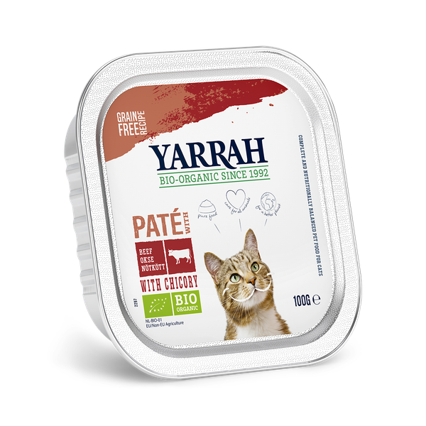Afbeelding Yarrah Cat Kuipje Pate Kip/Rund/Chichorei door Petsplace.nl
