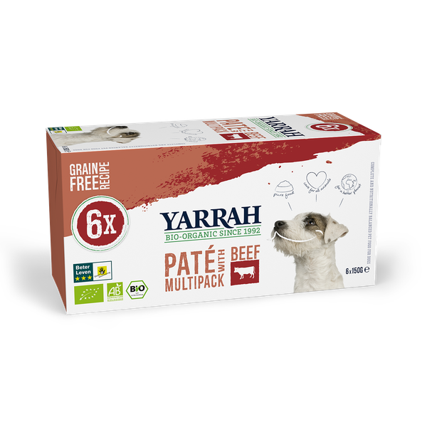 Yarrah - Bio Paté Multipack Kip & Kalkoen - Hond - 6 x 150 g