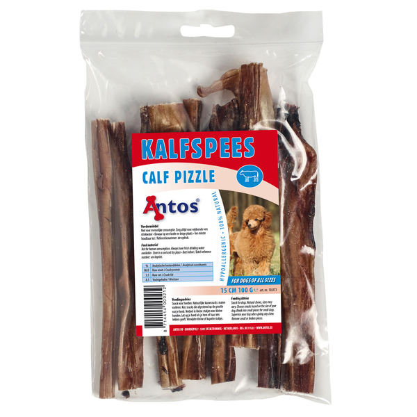 Afbeelding Antos Kalfspees - Hondensnacks - Kalf 15 cm 100 g door Petsplace.nl