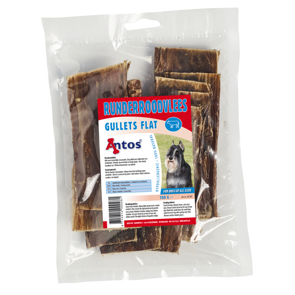 Afbeelding Antos Runderroodvlees Rund - Hondensnacks - 100 g door Petsplace.nl