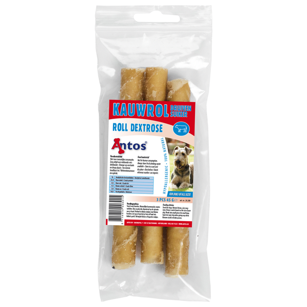 Afbeelding Antos Kauwrol Druivensuiker - Hondensnacks - 69 g 3 stuks door Petsplace.nl
