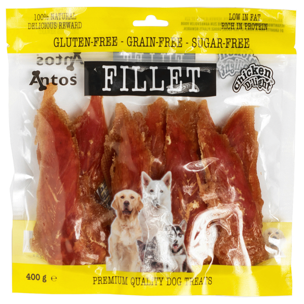 Afbeelding Antos Chicken D'Light Fillet - Hondensnacks - Kip 400 g door Petsplace.nl
