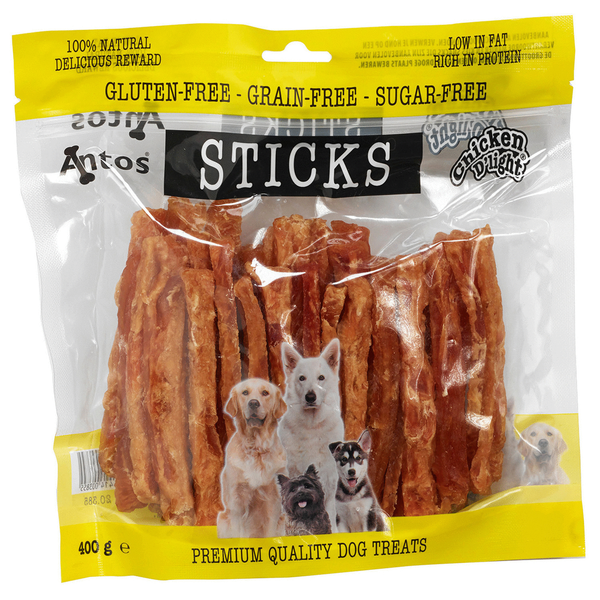 Afbeelding Antos Chicken D'Light Sticks - Hondensnacks - Kip 400 g door Petsplace.nl