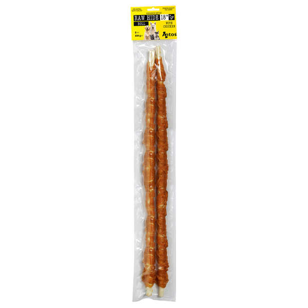 Afbeelding Antos Runderhuid Met Kip Rol Kip&Rund - Hondensnacks - 230 g door Petsplace.nl