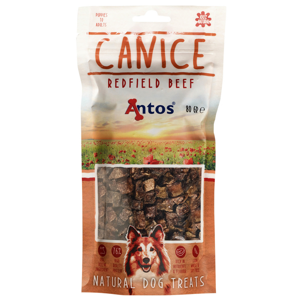 Afbeelding Antos Canice 80 g - Hondensnacks - Rund door Petsplace.nl