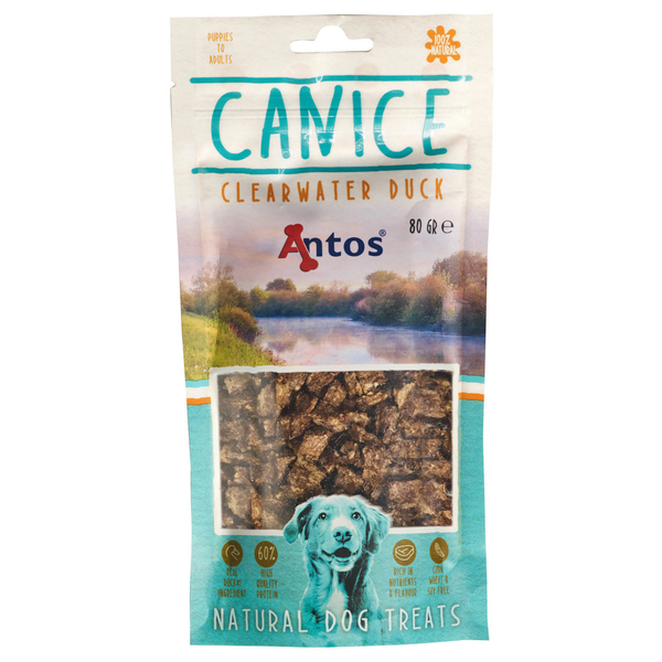 Afbeelding Antos Canice 80 g - Hondensnacks - Eend door Petsplace.nl