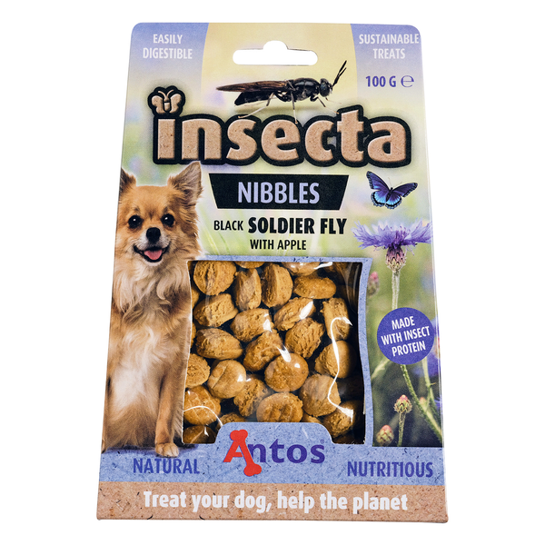 Afbeelding Antos Insecta Nibbles Krekel Krekel&Zoete Aardappel - Hondensnacks - 100 g door Petsplace.nl