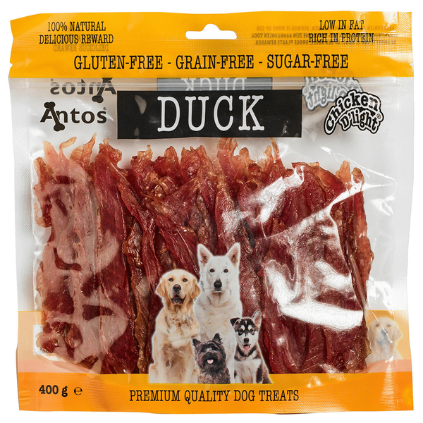 Afbeelding Antos Chicken D'Light - Hondensnacks - Eend 400 g door Petsplace.nl