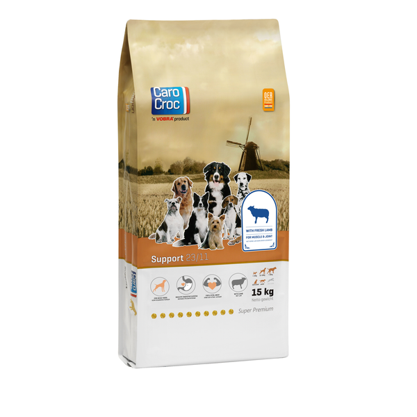 Afbeelding Carocroc 23/11 Support Hondenvoer 15 kg door Petsplace.nl