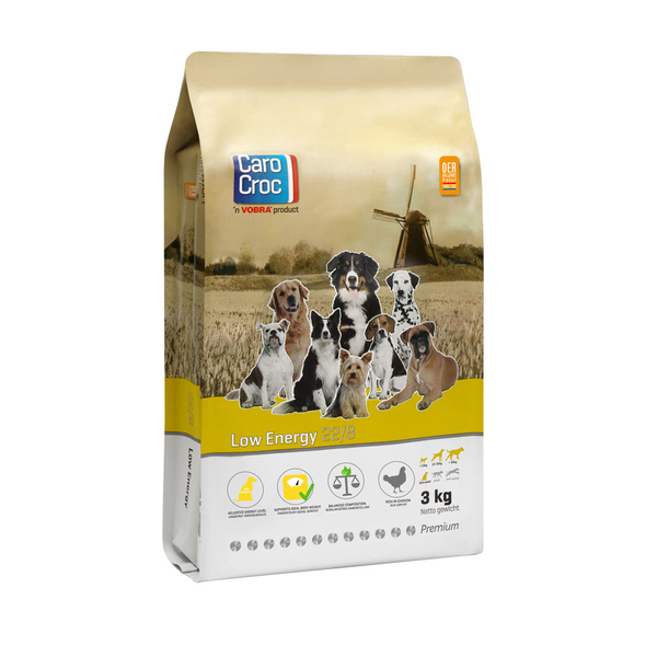 Carocroc Low Energy Vlees&Gevogelte - Hondenvoer - 3 kg