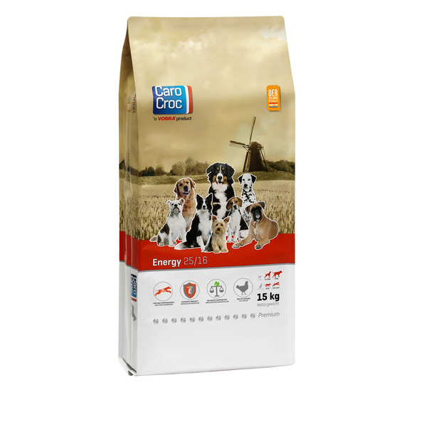 Afbeelding Carocroc 25/16 Energy Hondenvoer 15 kg door Petsplace.nl