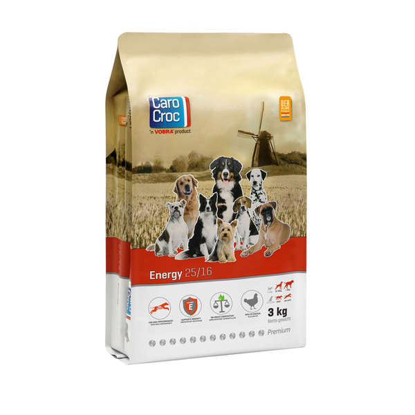 Carocroc Energy Vlees&Gevogelte - Hondenvoer - 3 kg