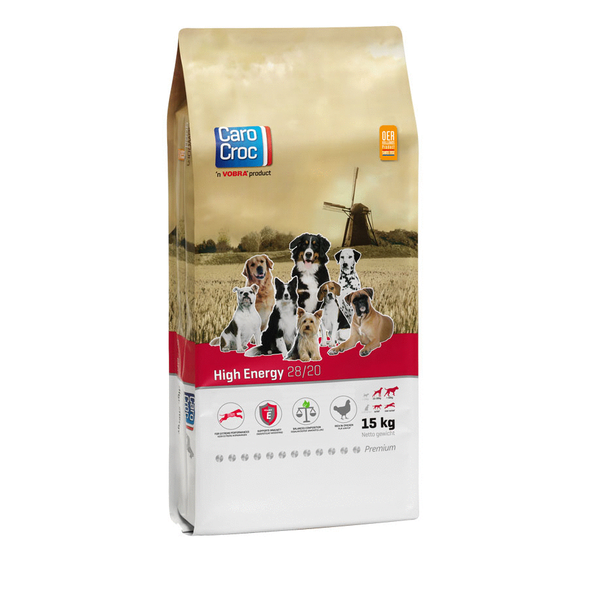 Afbeelding Carocroc 28/20 High Energy Hondenvoer 15 kg door Petsplace.nl