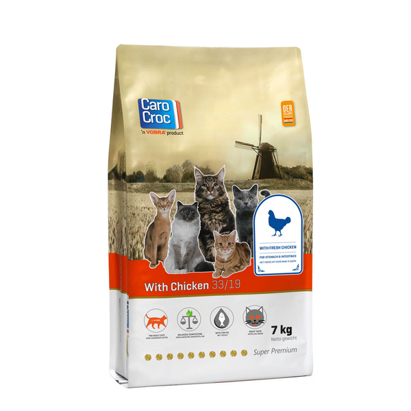 Afbeelding Carocroc 33/19 with Chicken kattenvoer 7 kg door Petsplace.nl