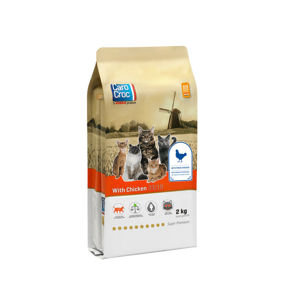 Afbeelding Carocroc 33/19 with Chicken kattenvoer 2 kg door Petsplace.nl