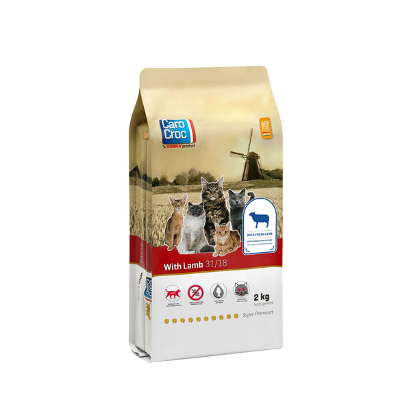 Afbeelding Carocroc 31/18 with Lamb kattenvoer 2 kg door Petsplace.nl