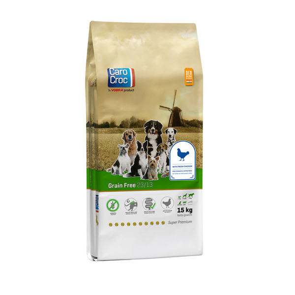 Carocroc Grain Free Gevogelte&Aardappel&Bieten - Hondenvoer - 15 kg