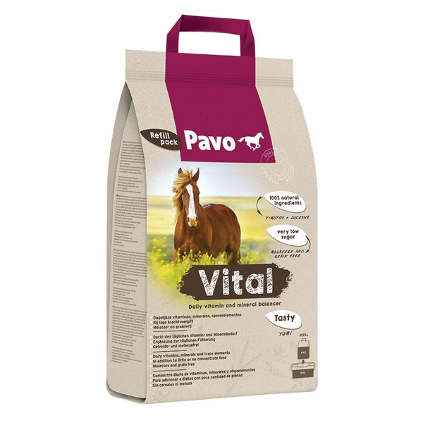 Afbeelding Pavo Vital Navulzak Emmer - Voedingssupplement - 8 kg door Petsplace.nl
