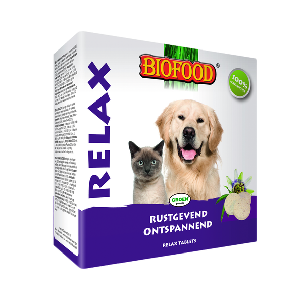 Afbeelding Biofood Relax Tabletten voor de hond en kat Per verpakking door Petsplace.nl