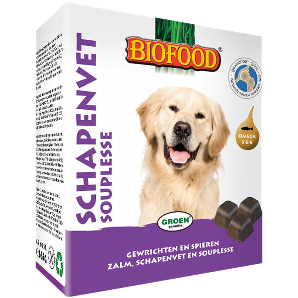 Biofood Schapenvet Maxi 40 stuks Hondensnacks Naturel